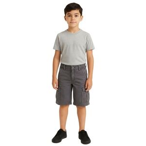 URBAN UP Boys Cargo Shorts Size 10‎ Dark Grey Utility Relaxed Fit Ample Pockets